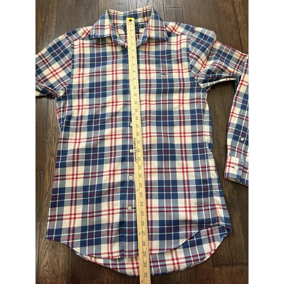 Vineyard Vines Mens S Blue Performance Classic Fit Tucker Shirt Plaid Flannel - Picture 7 of 10